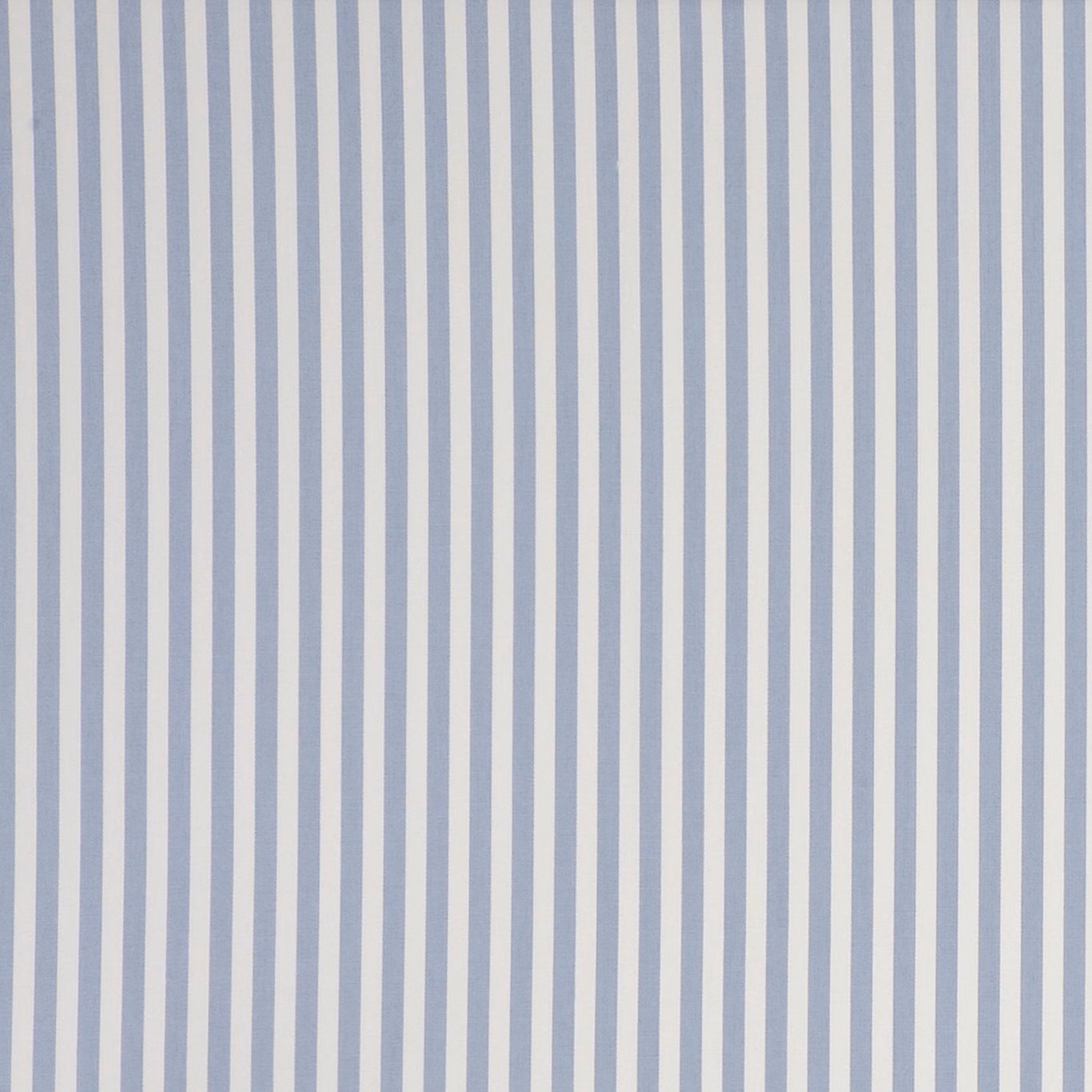 Pale blue and ivory narrow vertical stripes on a softly textured chambray weave