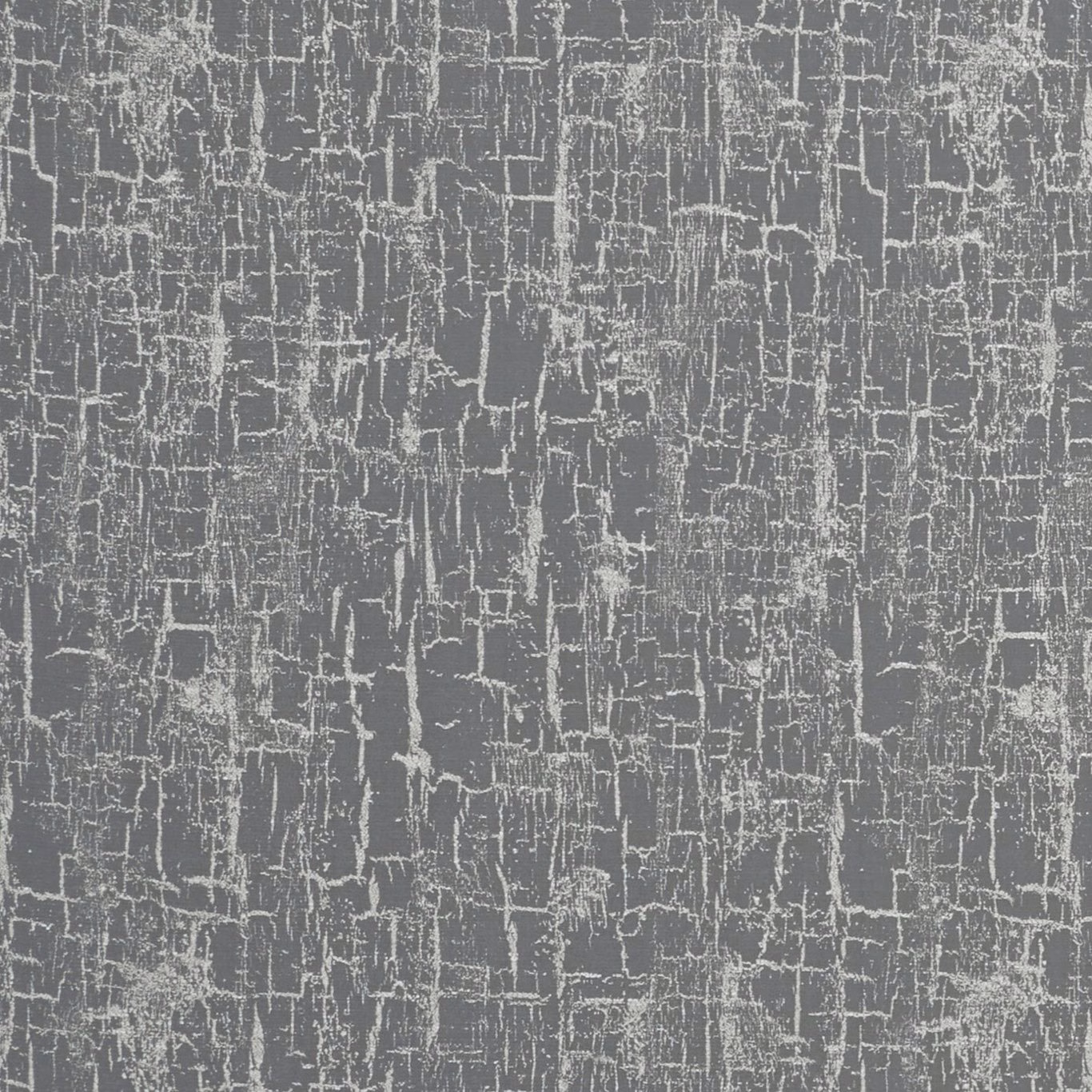 Cool pewter-grey textile with pale distressed grid lines and broken woven texture