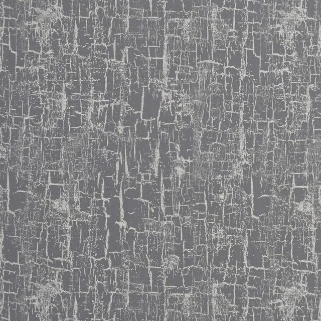Cool pewter-grey textile with pale distressed grid lines and broken woven texture