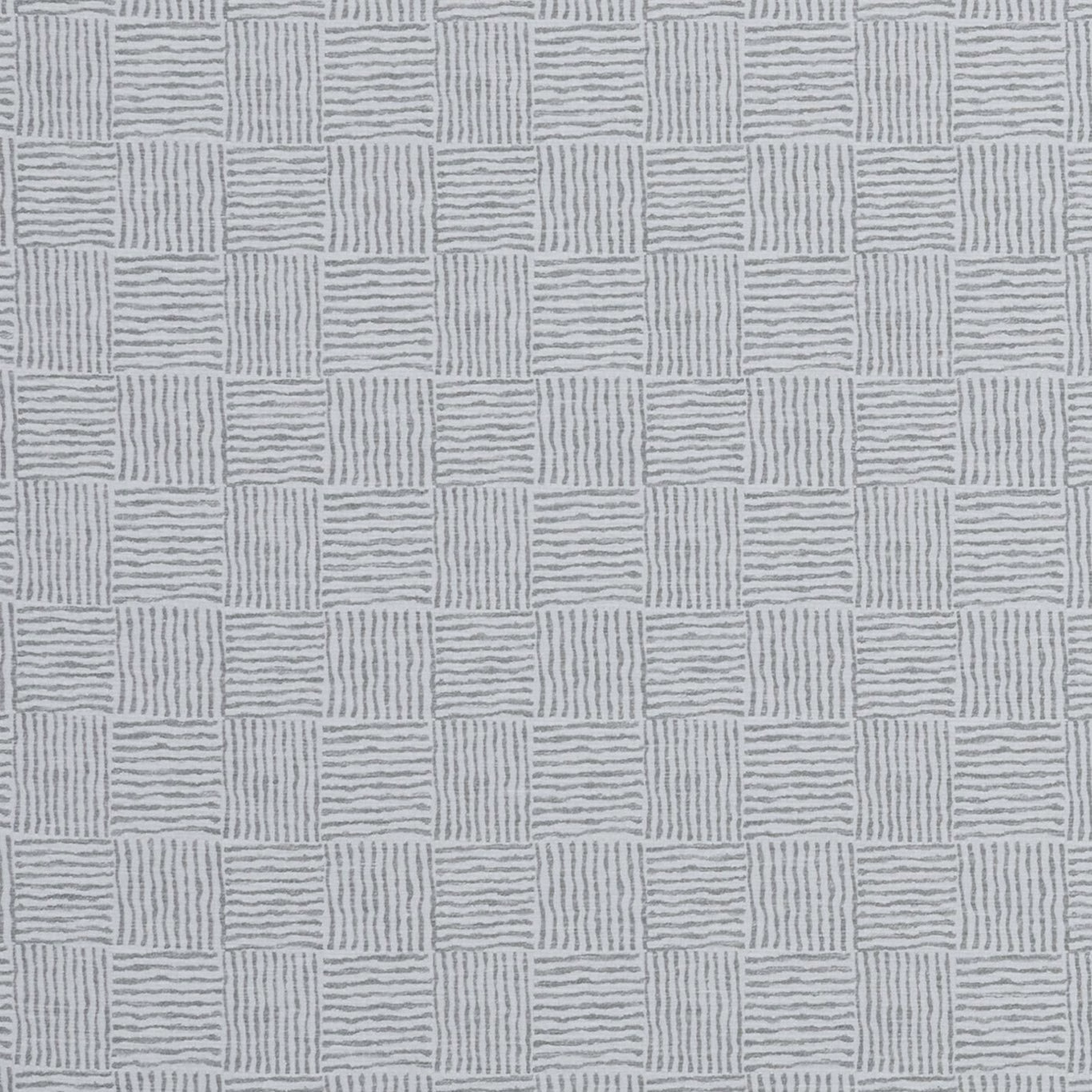 Cool silver fabric with small grey rectangular blocks formed by horizontal and vertical lines