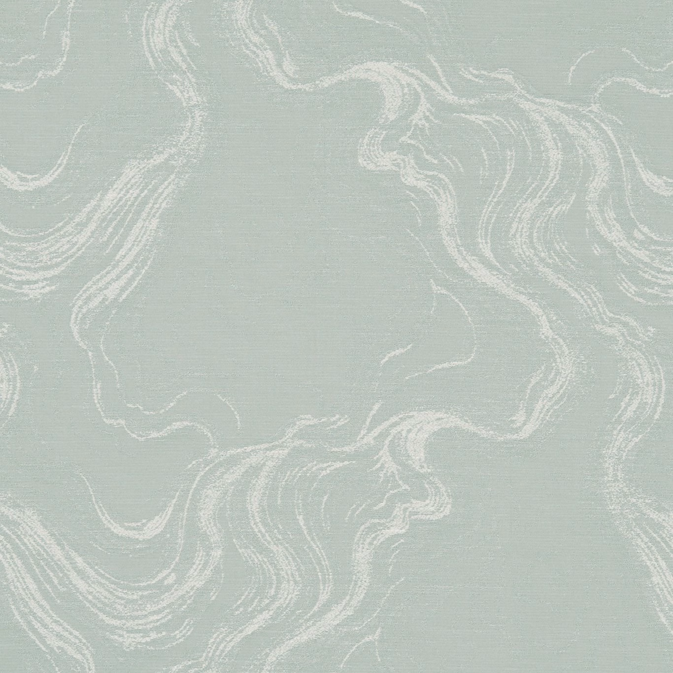 Pale mineral sage fabric with ivory marbled swirls and a fine woven texture