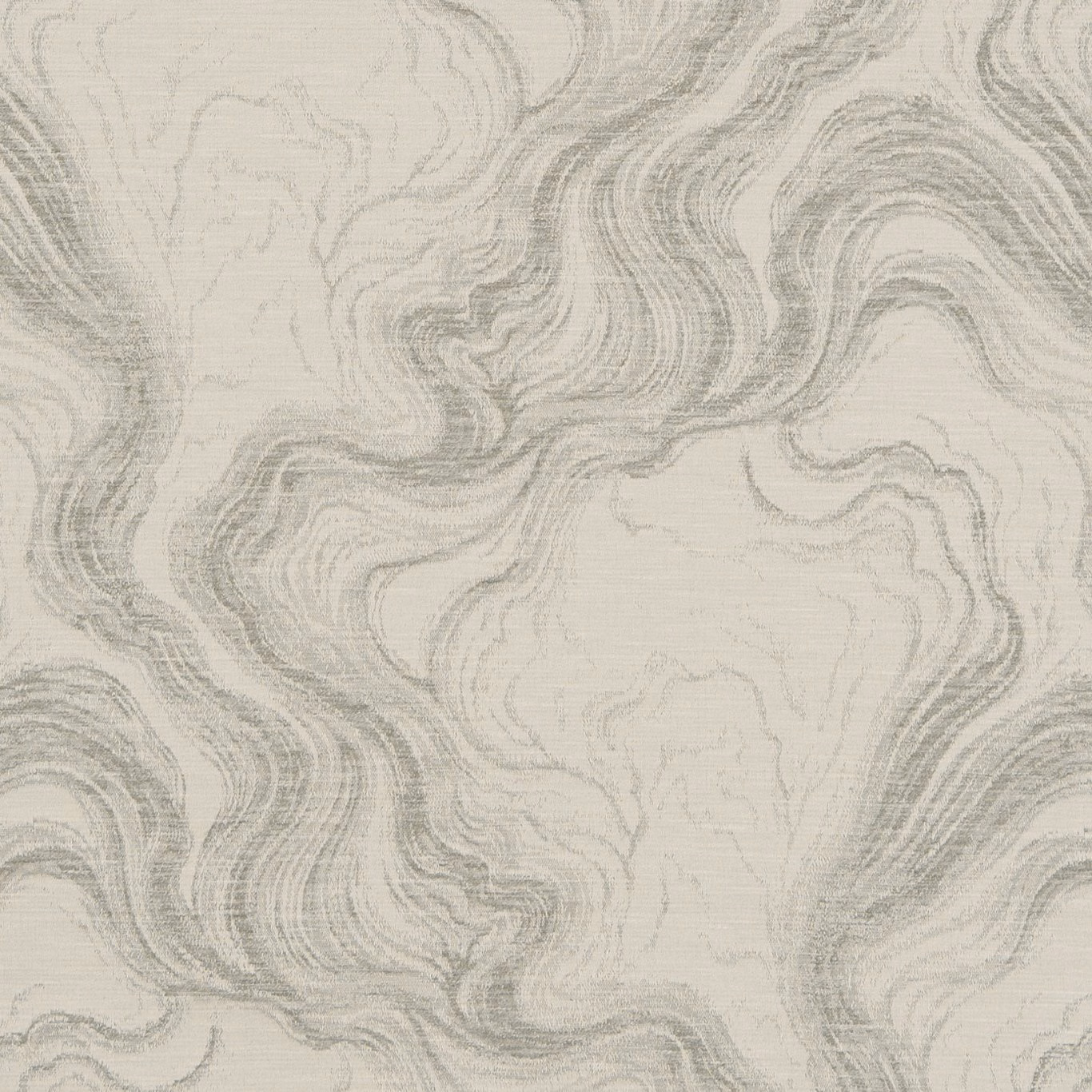 Cream textile with cool pebble-grey marbled swirls and fine woven texture