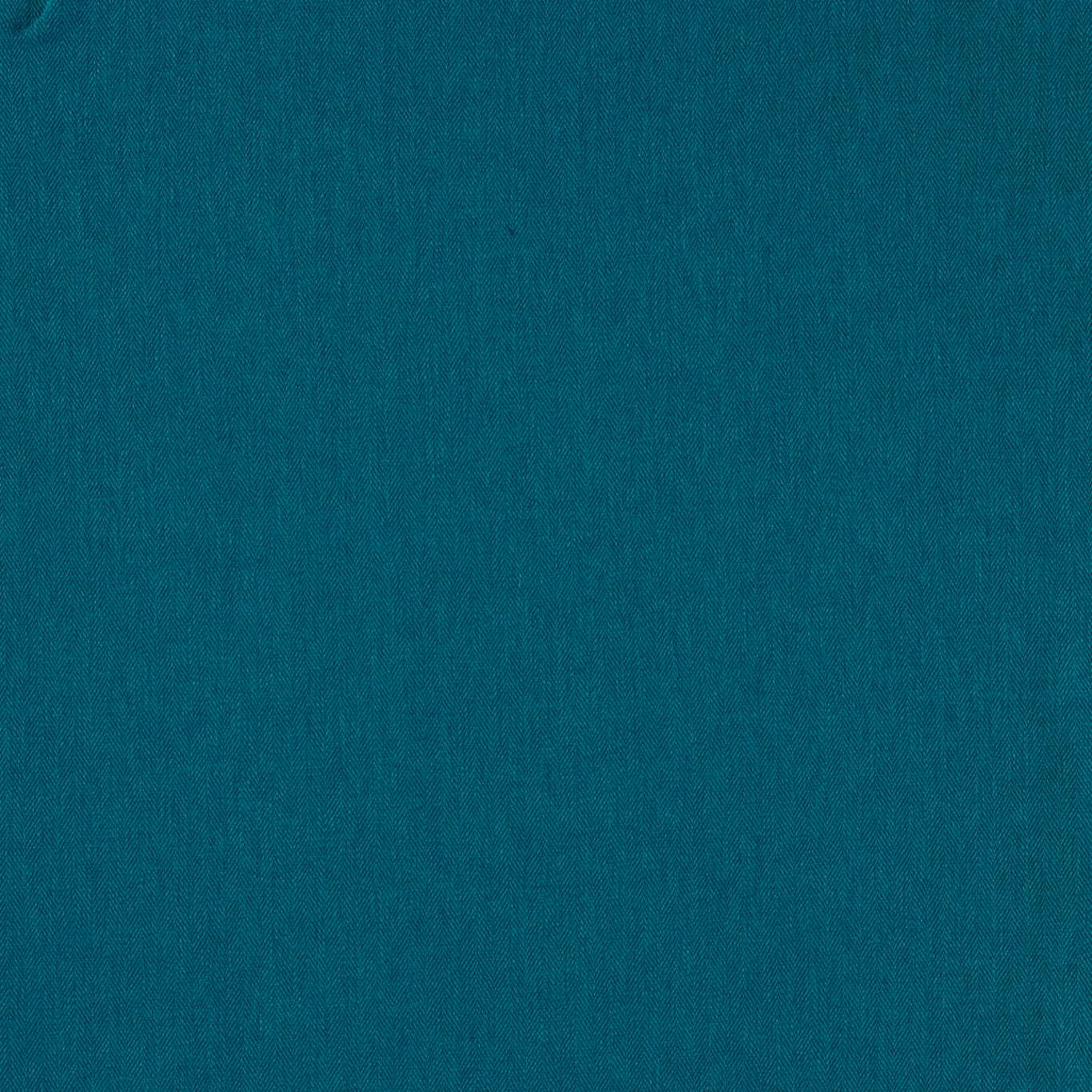 Close-up of deep kingfisher teal plain weave with subtle vertical texture