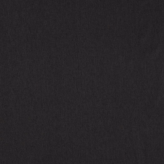 Deep charcoal-black plain weave fabric with subtle vertical texture and softly varied surface