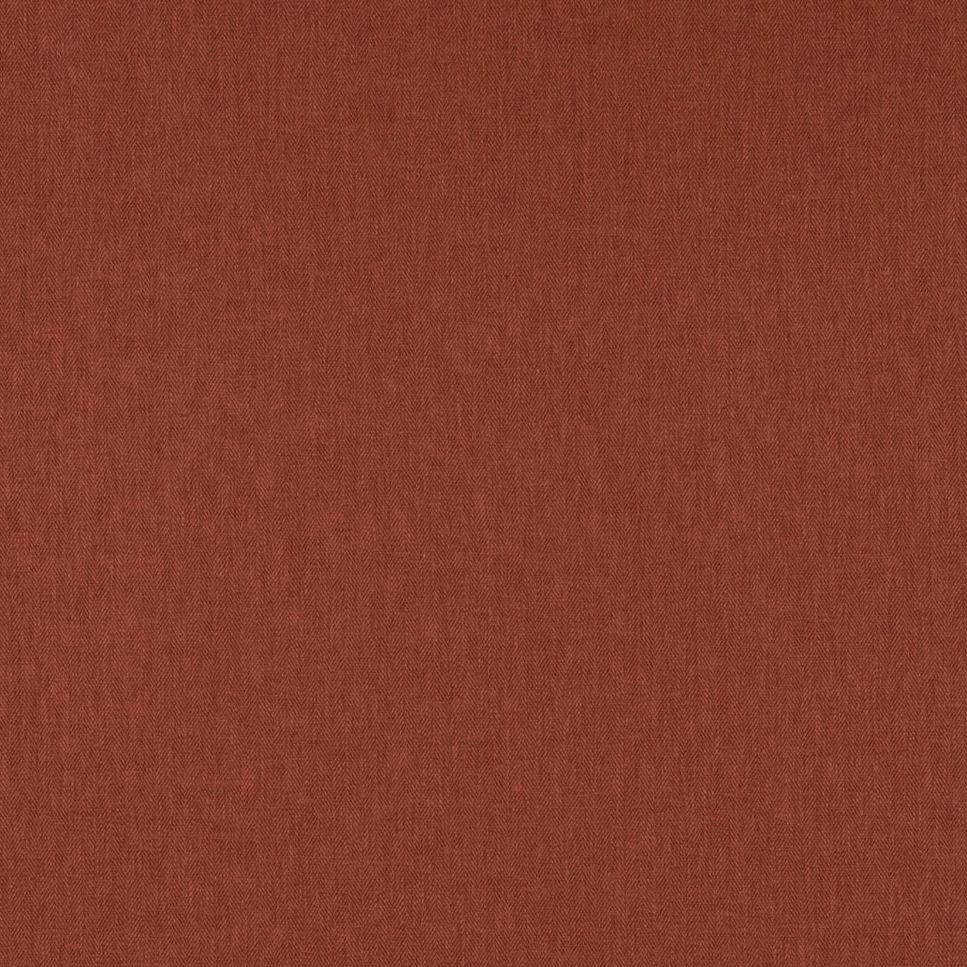 Close-up of warm rust-red Orla Spice fabric with a subtle plain woven grain