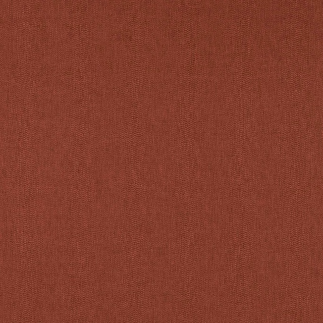 Close-up of warm rust-red Orla Spice fabric with a subtle plain woven grain
