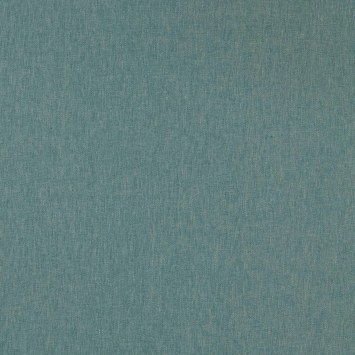 Close-up of muted surf-teal fabric with fine vertical woven texture