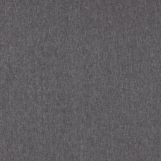 Close-up of cool zinc-grey fabric with a fine vertical woven texture