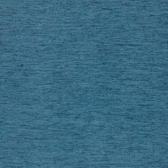 Close-up of Atlantic teal fabric with fine horizontal slub texture