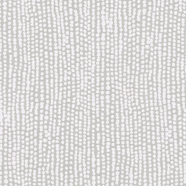 Cool pale grey fabric with broken white pebble-like vertical trails and tactile texture