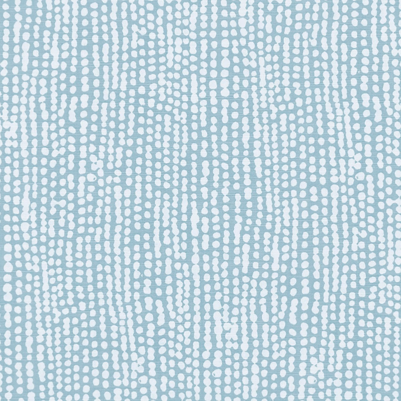 Mineral-blue woven fabric with white vertical pebble-like dots and a softly mottled surface
