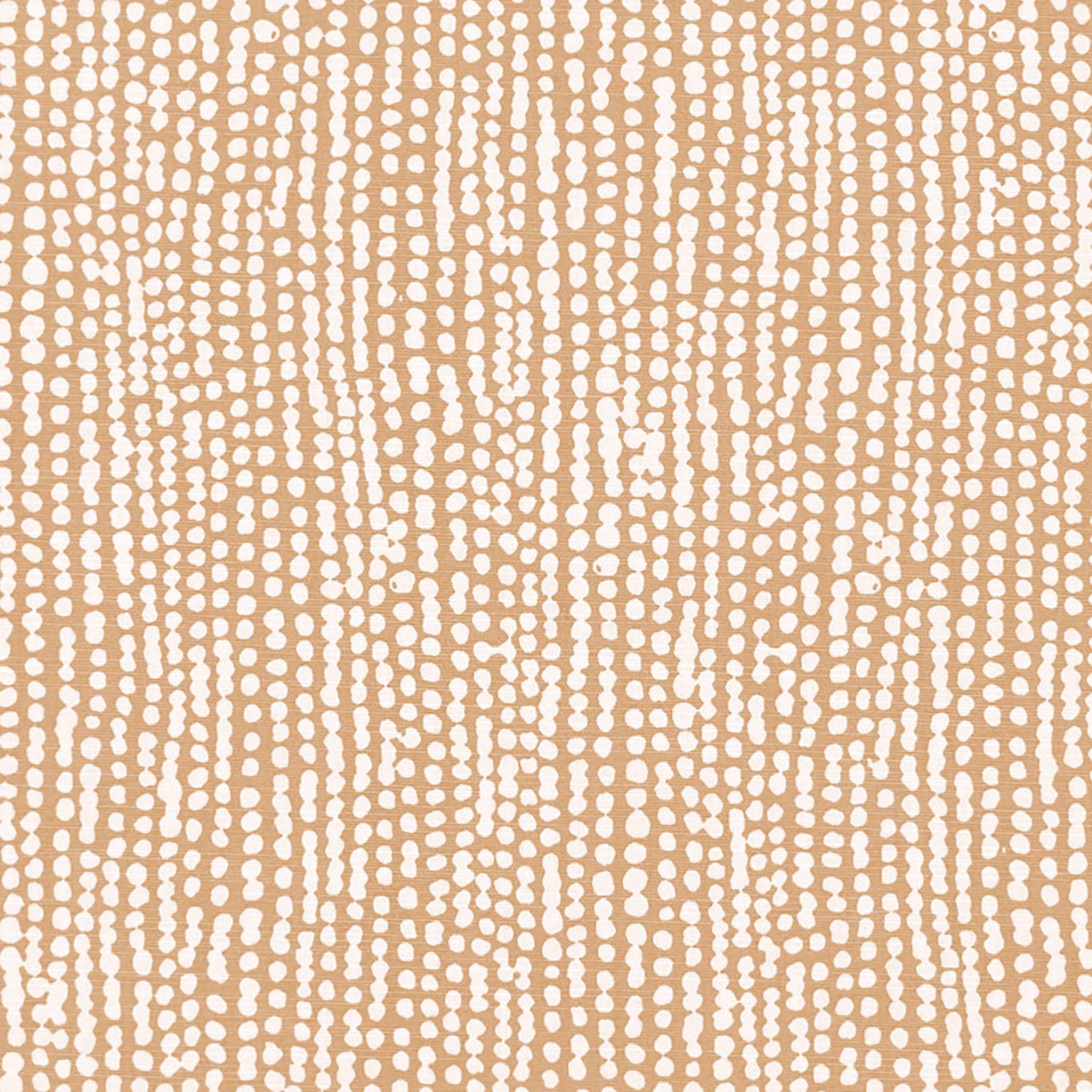 Warm spice fabric with irregular white dotted vertical stripes and tactile texture