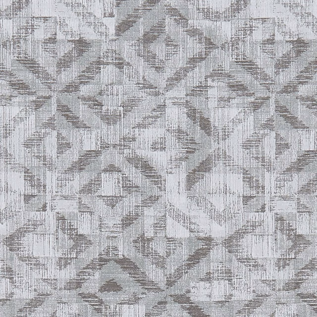 Cool charcoal and ivory geometric weave with distressed vertical striations