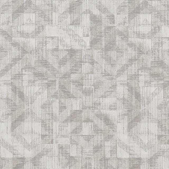 Cool silver-grey abstract blocks with a distressed crosshatched woven texture