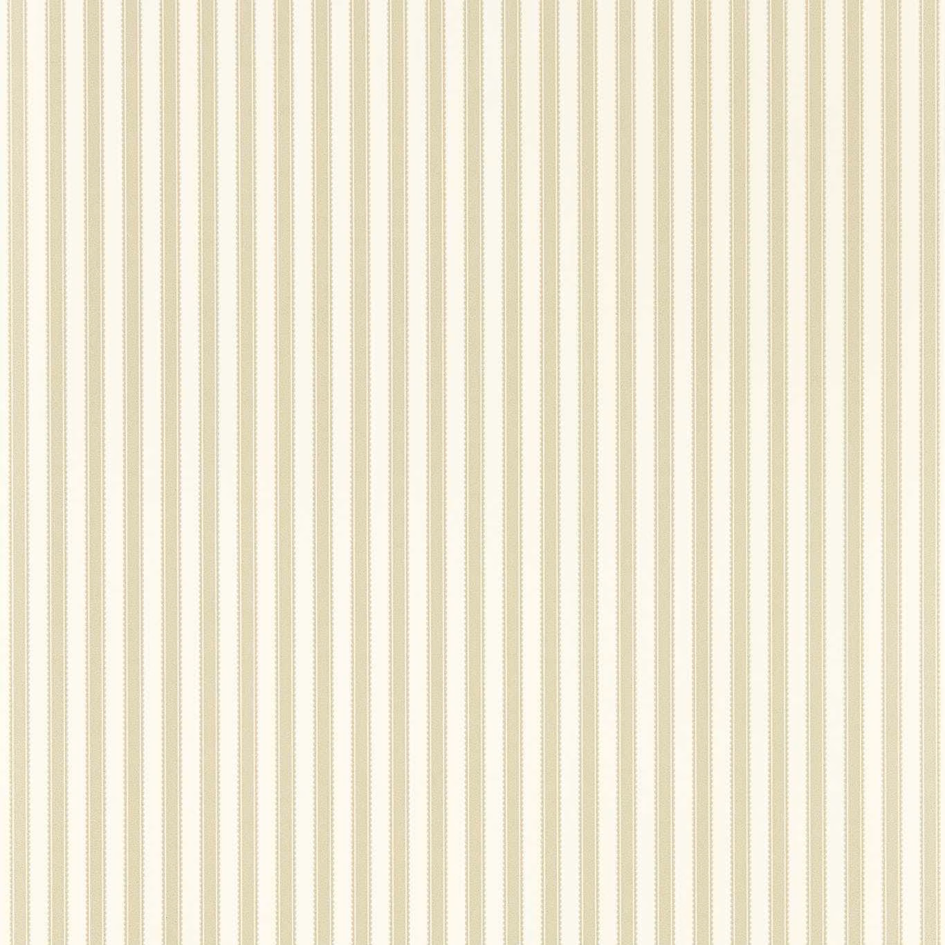 Warm flax and ivory wallpaper with delicate, closely spaced vertical stripes