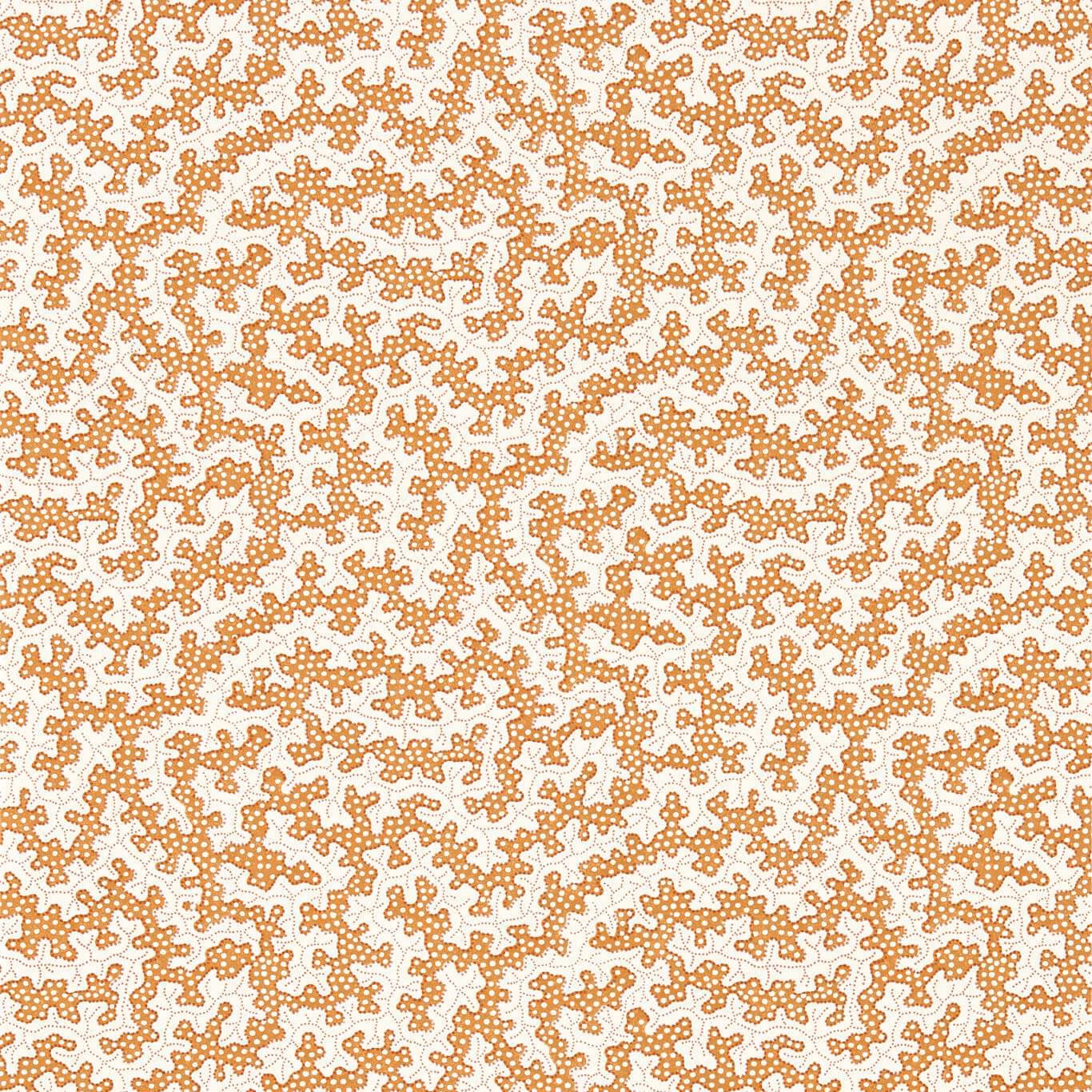 Warm truffle-brown branching berry tracery on a pale ivory wallpaper ground