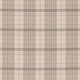 Soft pebble and taupe checked woven fabric with a lightly brushed texture
