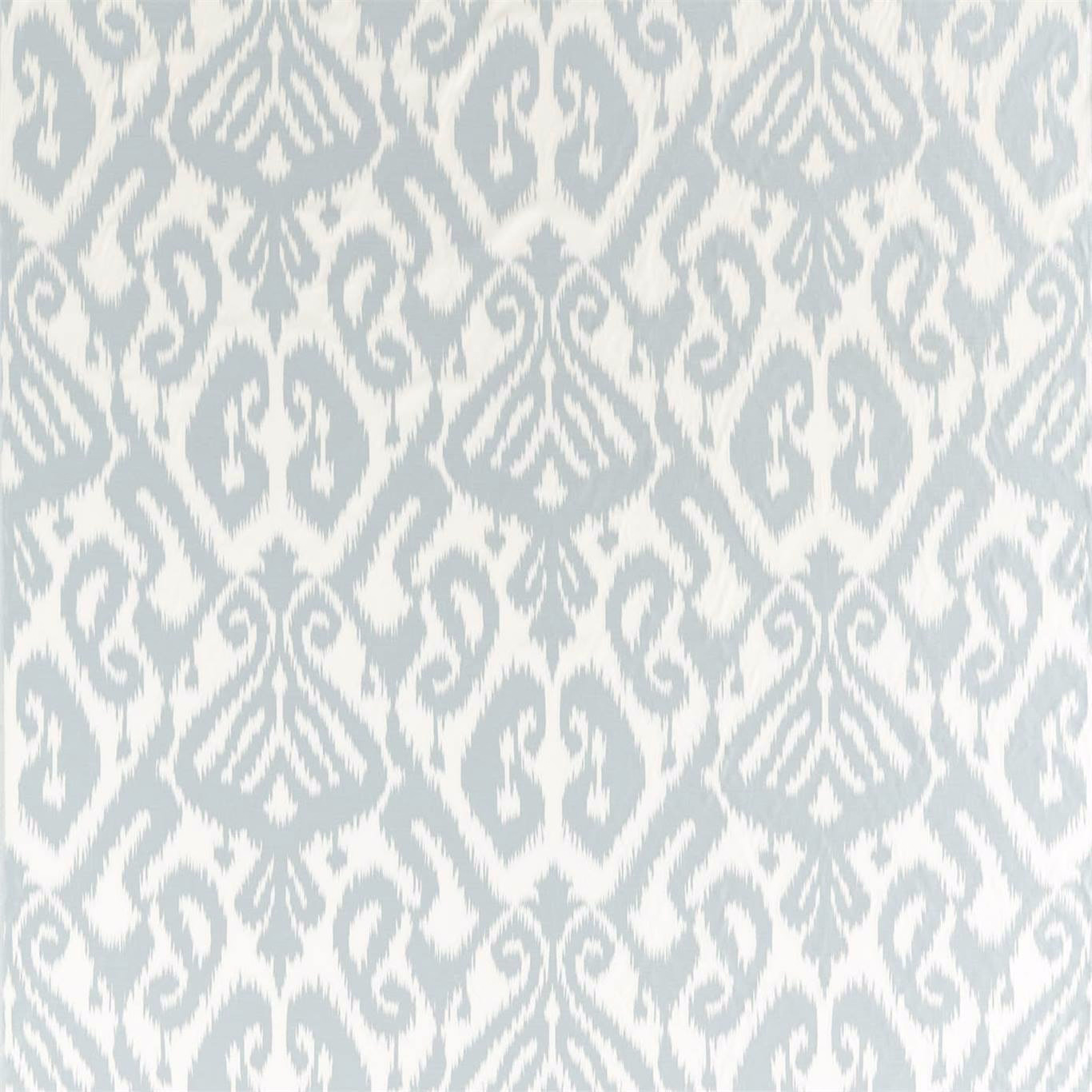 Soft dove grey damask fabric with pale ivory woven pattern