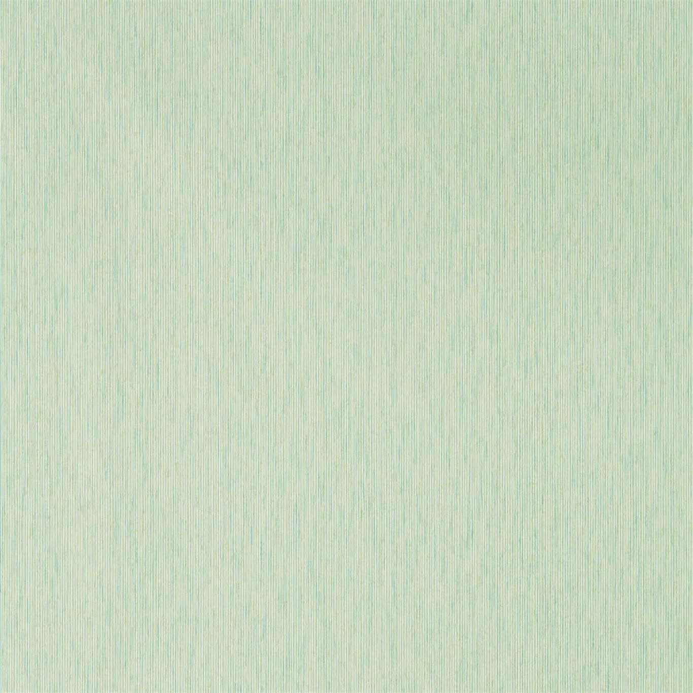 Pale mint-green wallpaper with fine vertical strié lines and softly varied shading