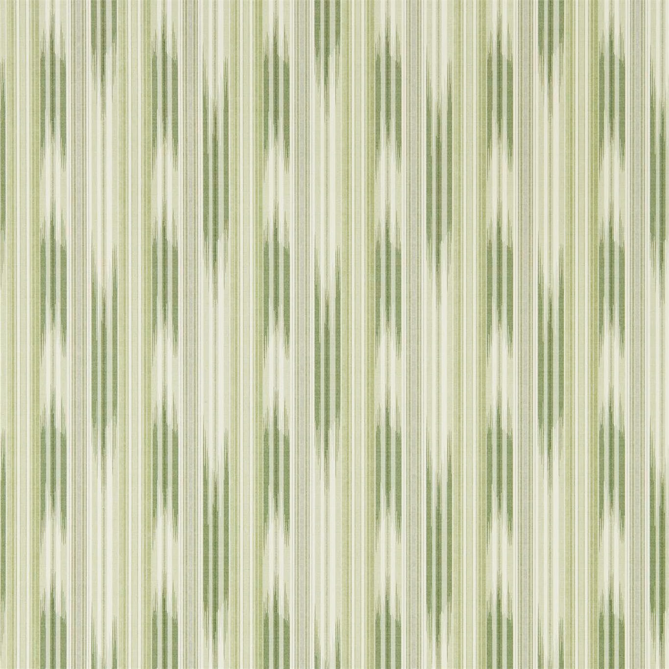 Ivory wallpaper with soft emerald-green vertical painterly streaks and fine striations