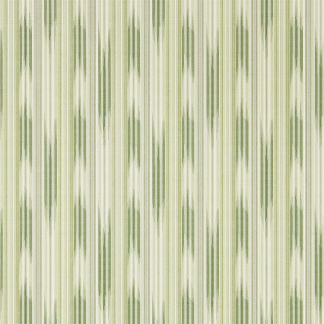 Ivory wallpaper with soft emerald-green vertical painterly streaks and fine striations