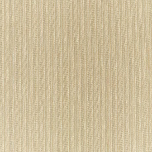 Warm sandy beige woven fabric with fine vertical striations and a tightly textured surface