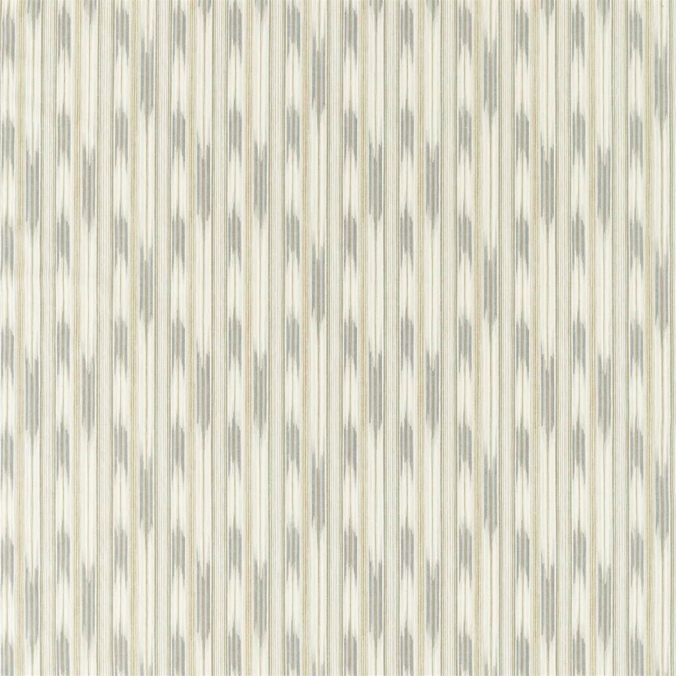 Soft dove-grey woven fabric with fine vertical striations and pale ikat marks