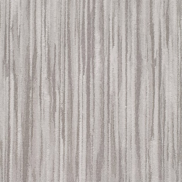 Pewter taupe striped woven fabric with fine vertical texture and pale ground