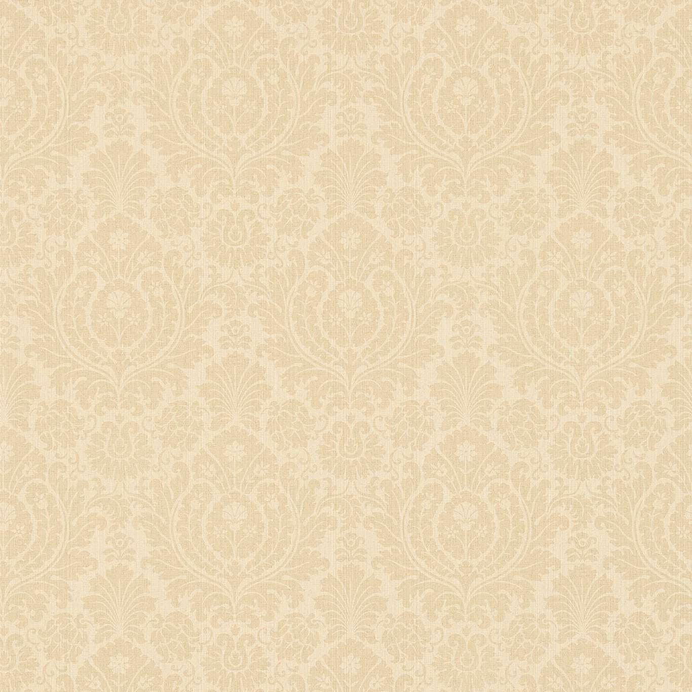 Warm sand wallpaper with a pale cream damask and softly textured ground