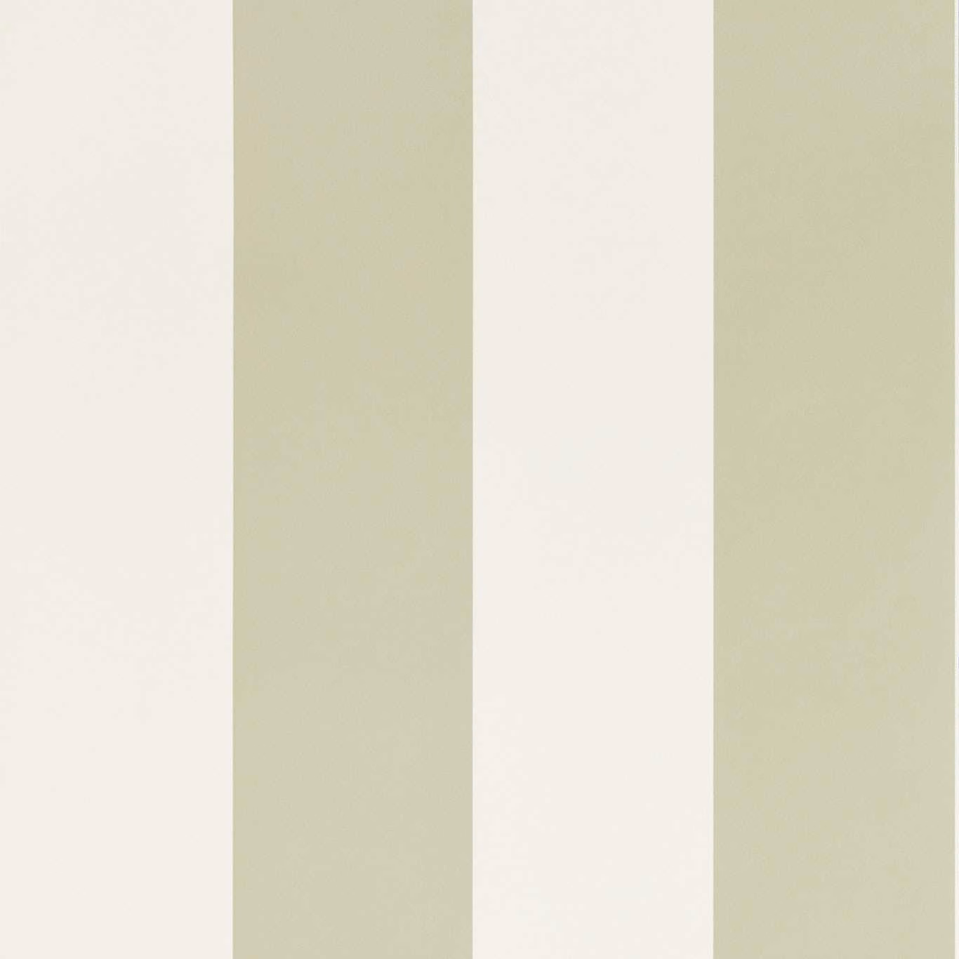 Pale sage and ivory vertical stripes with a softly textured wallpaper surface