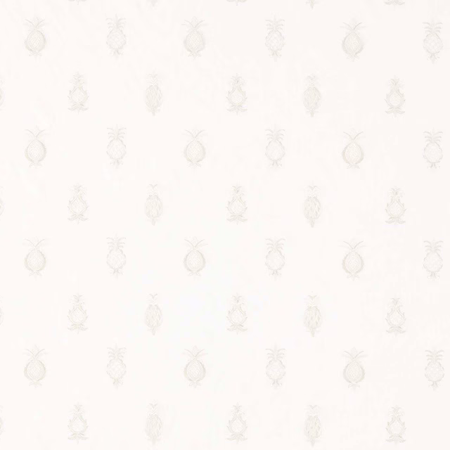 Pale cream fabric swatch with tiny tonal botanical motifs in a neat repeat