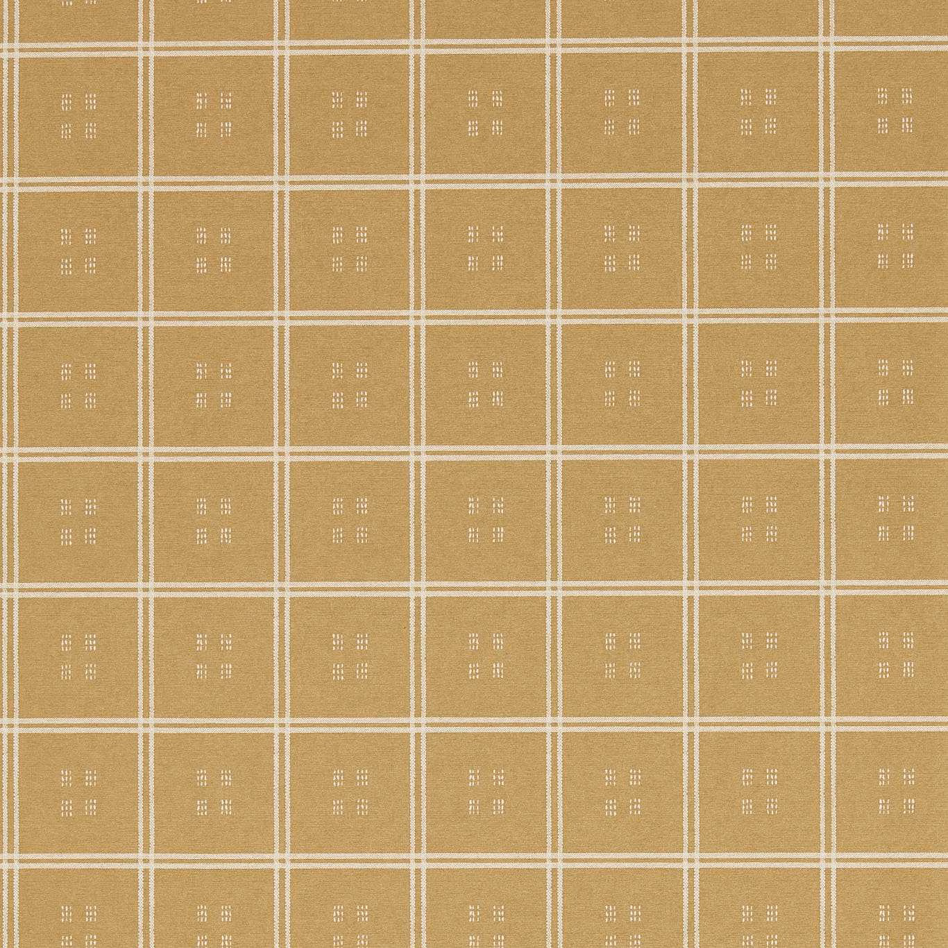 Warm clay wallpaper with cream checked grid and tiny dotted square motifs