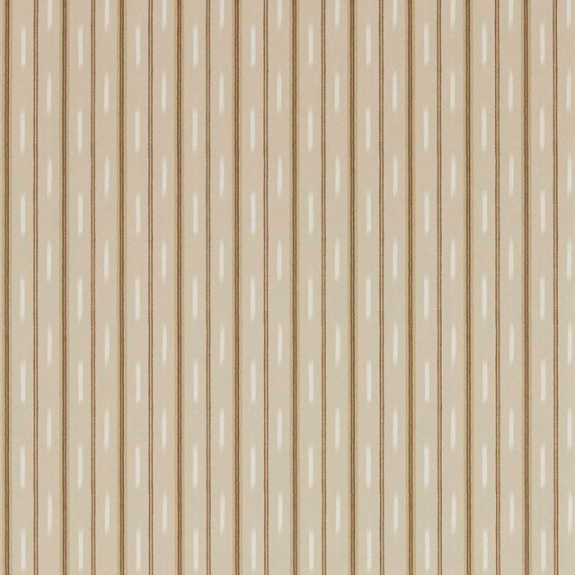 Warm clay-beige wallpaper with fine vertical lines and pale elongated dash marks