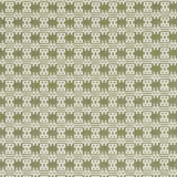 Close-up of a muted avocado green and ivory geometric woven fabric swatch