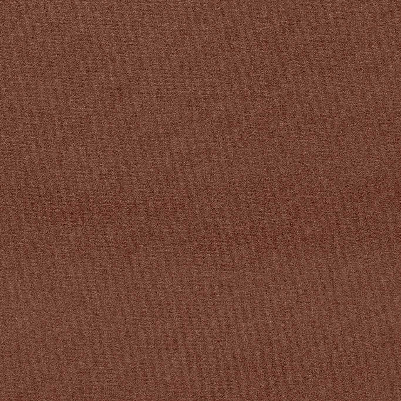 Chestnut-brown plain velvet swatch with a soft dense pile