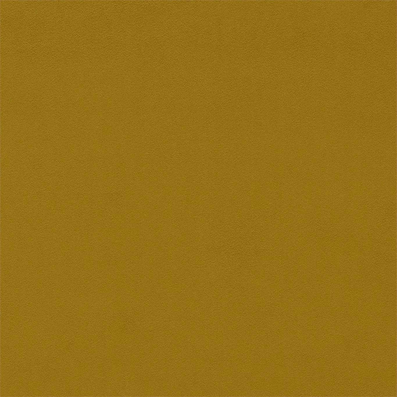 Muted mustard-gold velvet swatch with a dense, even pile and soft sheen