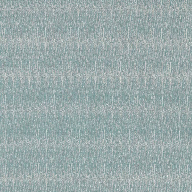 Soft blue-green woven fabric with fine vertical herringbone-like texture