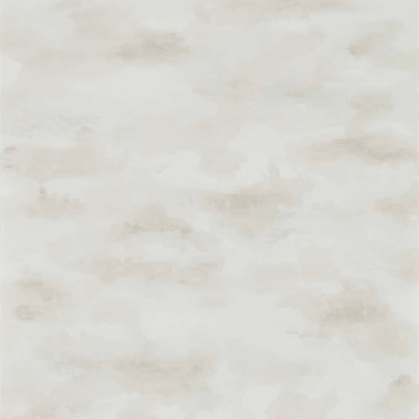 Misty sky-blue wallpaper with soft driftwood beige cloud-like washes
