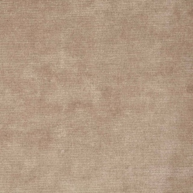 Close-up of oyster beige velvet with soft mottled texture and fine pile