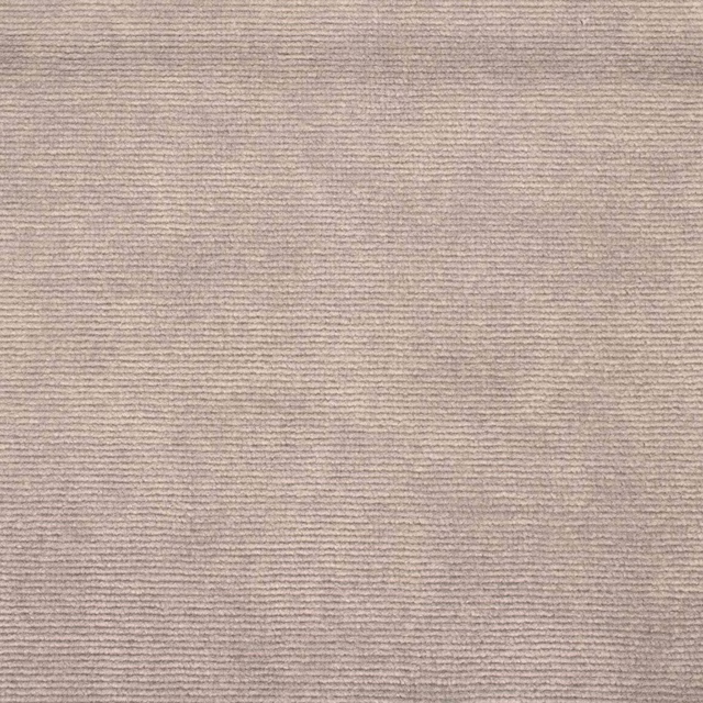 Close-up of warm putty beige velvet with fine horizontal pile texture