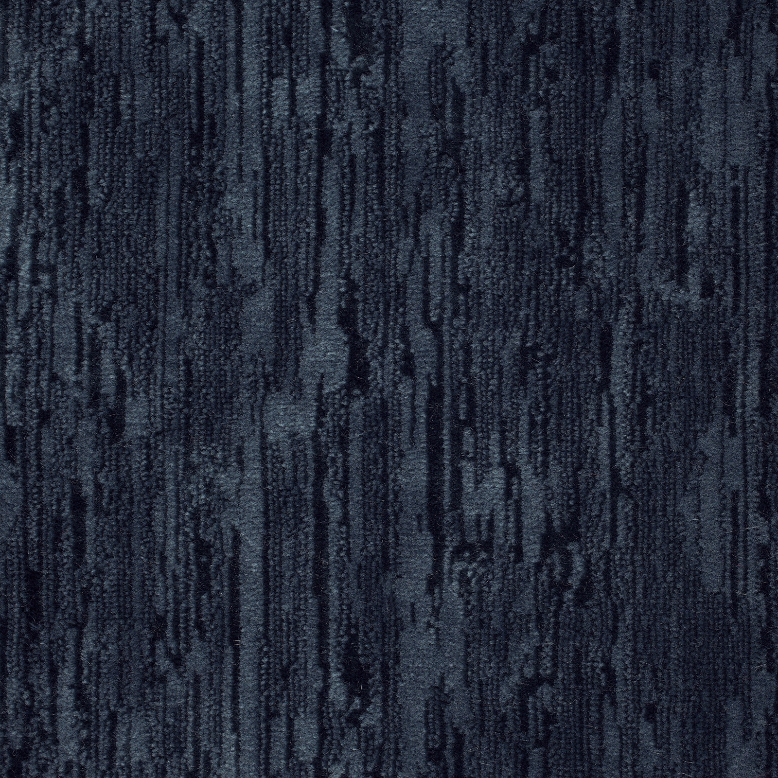 Deep sapphire blue velvet swatch with vertical textured striations