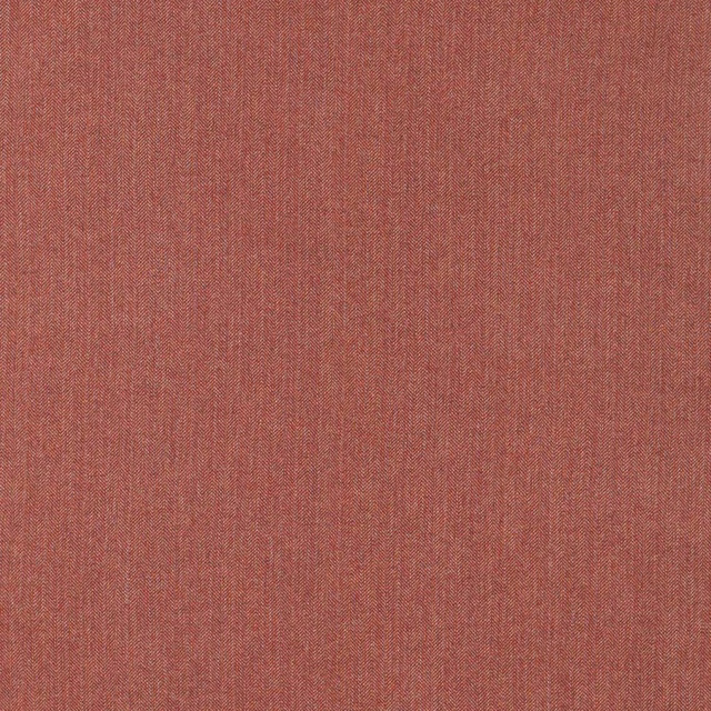 Russet terracotta wool fabric swatch with fine herringbone weave