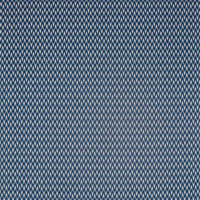 Small geometric woven swatch in midnight blue and pale ivory