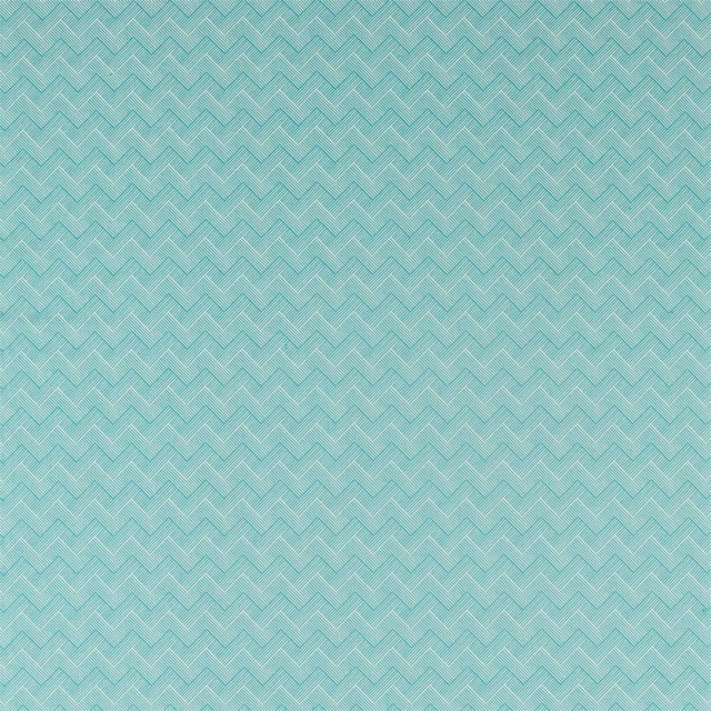 Aqua teal chevron woven fabric with fine zigzag stripes