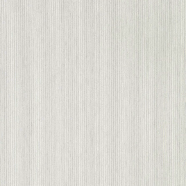 Pale silver-grey wallpaper with fine, closely spaced vertical strié lines
