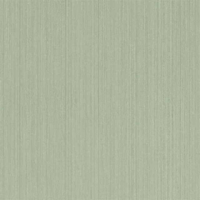 Pale leaf green wallpaper with fine vertical striations and a softly textured surface