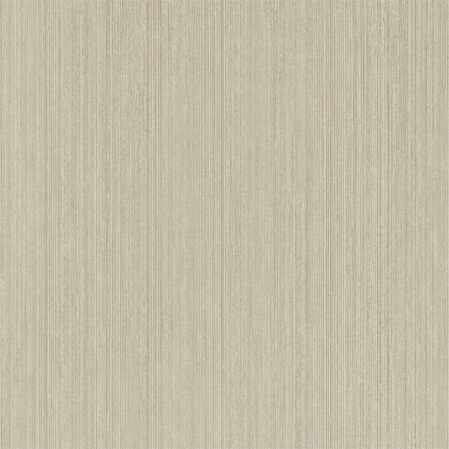 Pale greige wallpaper with fine vertical linen-like strié texture