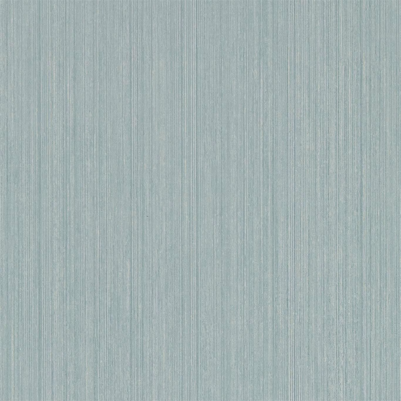 Pale powder-blue wallpaper with fine, closely spaced vertical striations