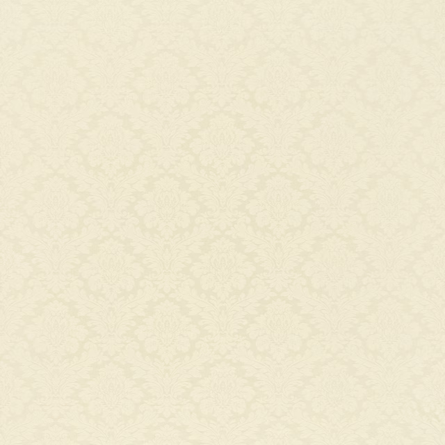Pale cream damask fabric with a subtle tonal floral scroll repeat