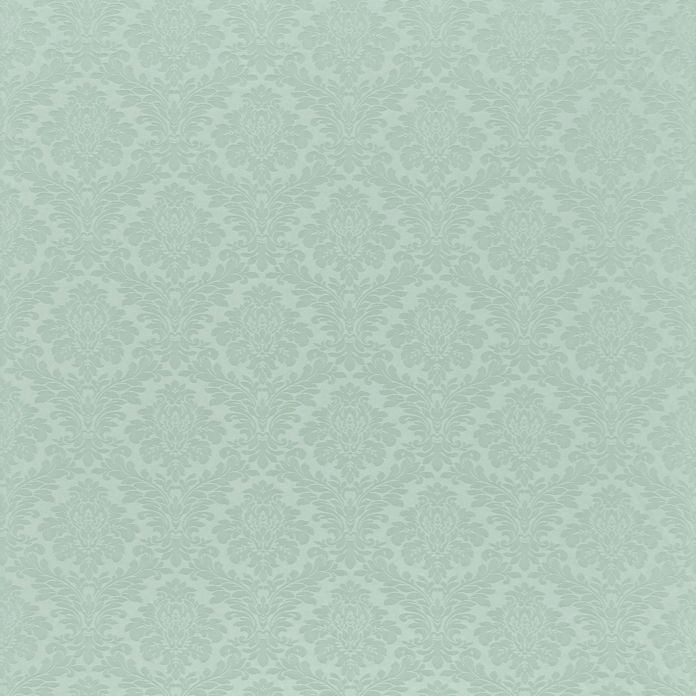 Pale slate-blue damask fabric with a softly woven floral repeat